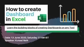 How to create Dashboard in Excel | Learn the Building Blocks of creating Dashboard in any tool