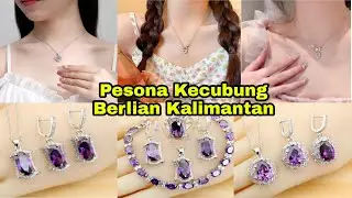 Model Terbaru Aksesoris Wanita Bahan Emas Perak Handmade #amethyst #diamond #gold