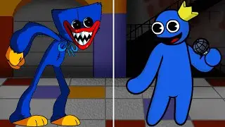 FNF Playtime but Rainbow Friends Blue Vs Huggy Wuggy Sing It | Friday Night Funkin'