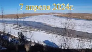Ледовая обстановка на Конде 07 04 2024. ХМАО-Югра