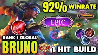 BRUNO BEST BUILD 2024 BUILD TOP 1 GLOBAL BRUNO GAMEPLAY | MOBILE LEGENDS