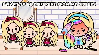 All My Sisters Looks The Same, I Want To Be Different 😠🦄 | Sad Story | Toca Life World | Toca Boca