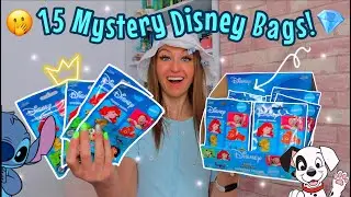 OPENING 15 *NEW* MYSTERY DISNEY BLIND BAGS!!🥳✨🏰🩵 (RARE GOLDEN SIMBA HUNT!!🫢🤞🏻) | Rhia Official♡