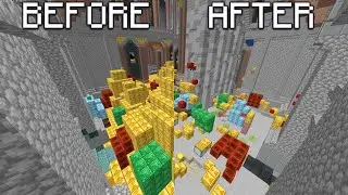 Timelapse of a Mines of Divan being cleared out (Hypixel Skyblock)