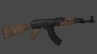 Blender 3D Silah (AK47) Modelleme Son Part