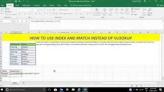 How to use Index and Match instead of Vlookup in Microsoft Excel