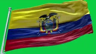 🚩Ecuador Flag Waving | GREEN SCREEN & CHROMA MATTE🚩