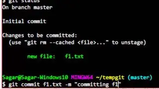 How to commit a file to GIT Repository