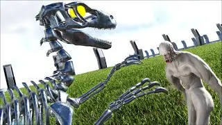 PROME BONE RAPTOR VS SCP-096 (ARK SUVIVAL EVOLVED BATTLE SCP VS PROMETHEUS MOD)