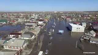 Новая Усмань. Дорога.  Разлив реки Усманка | Aerial