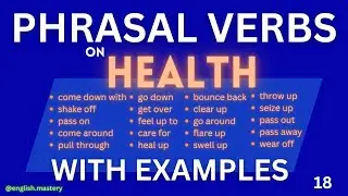 PHRASAL VERBS on HEALTH | ENGLISH PHRASAL VERBS | ENGLISH CONVERSATION | SPOKEN ENGLISH