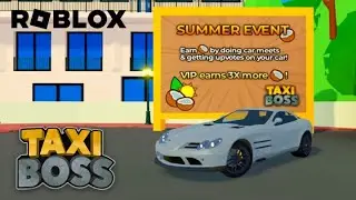 MONACO CAR MEET *PART 2* (🌴 SUMMER EVENT! 🥥) - ROBLOX (TAXI BOSS)