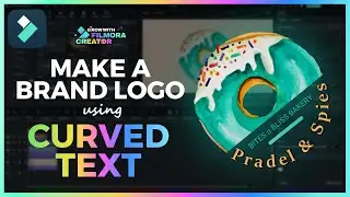 FILMORA NEW FEATURE: CURVED TEXT | MAKE A BRAND LOGO USING CURVED TEXT | FILMORA 13 TUTORIAL