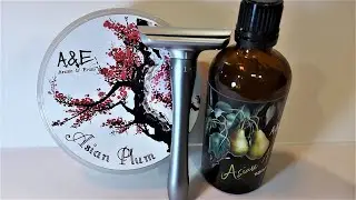 QShave Adjustable with Magnetic Base DE Razor | Voskhod DE Blade | Ariana & Evans Asian Plum Soap