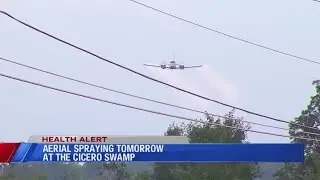 Aerial spraying at the Cicero swamp