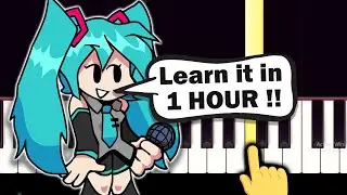 Friday Night Funkin' - Hatsune Miku mod Popipo - VERY EASY Piano tutorial