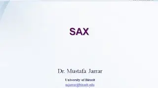 SAX (Part 3/7)