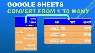 Data Transformation in Google Sheets: Converting Single Column Data to Three Columns