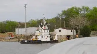 Pushboat at Wilson Lock, Port of Florence, AL