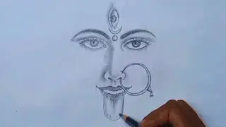 Maa Kali Drawing | How To Draw Maa Kali Easy | Step By Step | #drawing #maakalidrawing #maakali