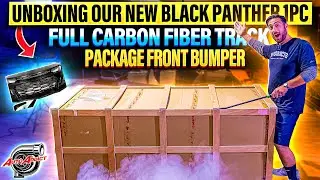 UNBOXING OUR NEW BLACK PANTHER FULL CARBON FIBER BUMPER | @AutoAddictUSA |