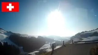 Driving in Switzerland 5 Kanton Bern with Go pro hero 10 mountains in winter Emmental Mercedes Benz