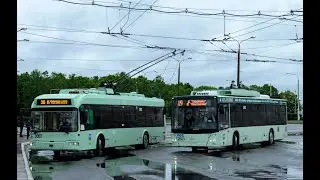 Поездка на троллейбусе БКМ-321,борт.№ 3087,марш.43