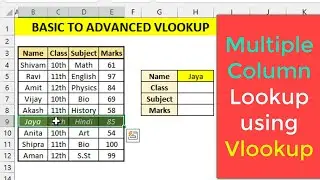 Multiple Value Lookup using one vlookup in seconds💪👇