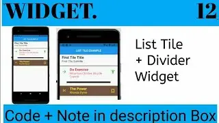 How to Implement List Tile & Divider Widget in Flutter Application |Flutter Widget | Shreya's Stuff