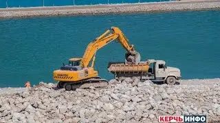 Строительство Керченского моста 30 марта 2016 года
