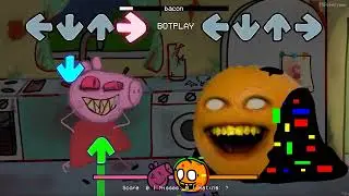 FNF Bacon Song But Annoying Orange Vs Peppa.exe Sing It (FNF Bacon Cover) -Friday Night Funkin