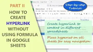 Google Sheets | Create Hyperlinks to Different Spreadsheets | Without Formula | Spreadsheet Tutorial