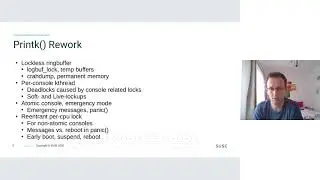 SUSE Labs Conference 2020 - State of printk rework - lockless ring buffer challenge