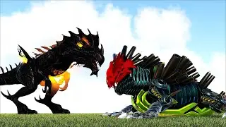 DEMONIC REAPER EMPRESS BOSS ARMY VS BIONIC MAGMASAUR BOSS (ARK SURVIVAL EVOLVED BATTLE BOSSES)