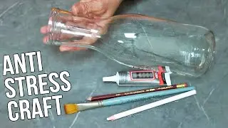 I took an ordinary bottle and while relaxing, I created a cool new thing! Relax and craft 2 in 1