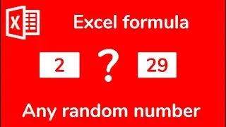 Excel formula: How To Generate a random number within a range (between A and B) - Doctor Excel 