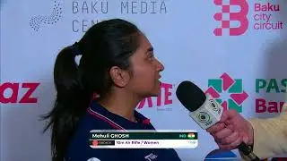 Interview Mehuli GHOSH (IND) Bronze Medal 10m Air Rifle Women 2023 Baku AZE ISSF World Championship