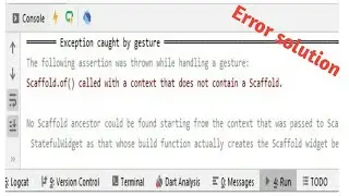 How to solve Scaffold.of() called with a context that does not contain a Scaffold error| Flutter