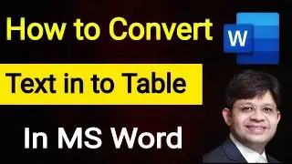 Convert text to table in word | MS word editing text | text table converter| Table converter