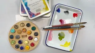 Swatching Beam paints with limited palette.