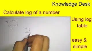 Calculate log of any number using log table