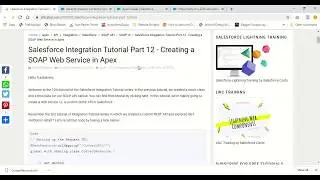 Salesforce Integration Tutorial Part 12 | Creating a SOAP Web Service in Apex
