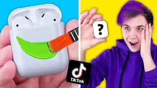 ПОКРАСИЛ свои AIRPODS!!  😱ПРОВЕРКА ЛАЙФХАКОВ из ТИК-ТОКА 😱Я в ШОКЕ!