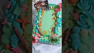 Moana-themed sheet cake. #Homebaker #cakebusiness #Cakedecorating #cakedesign #sheetcake #moanacake