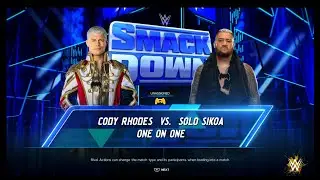 WWE 2K24: Cody Rhodes vs Solo Sikoa