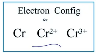 Electron Configuration for Cr, Cr2+, and Cr3+  (Exception to Rules)