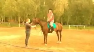 Садимся в седло без стремян (Валера/Версия).