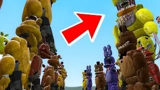 1000+ WITHERED VS SECRET GIANT ANIMATRONIC! (Gmod FNAF Sandbox Funny Moments) Garry's Mod