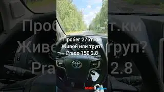 Prado 150 пробег 276т.км разгон динамика 0-100 тойота прадо 2.8 дизель Toyota 0-140 км/ч