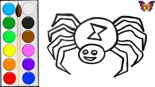 How to draw a spider / coloring toy spider for children / Coloring for Kids